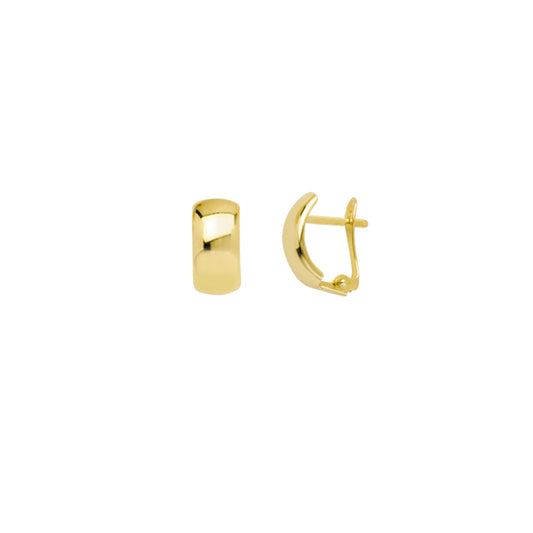 14k Yellow Gold Curve Earrings