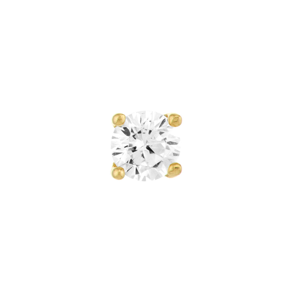 Children's 14k Yellow Gold CZ Stud Earrings