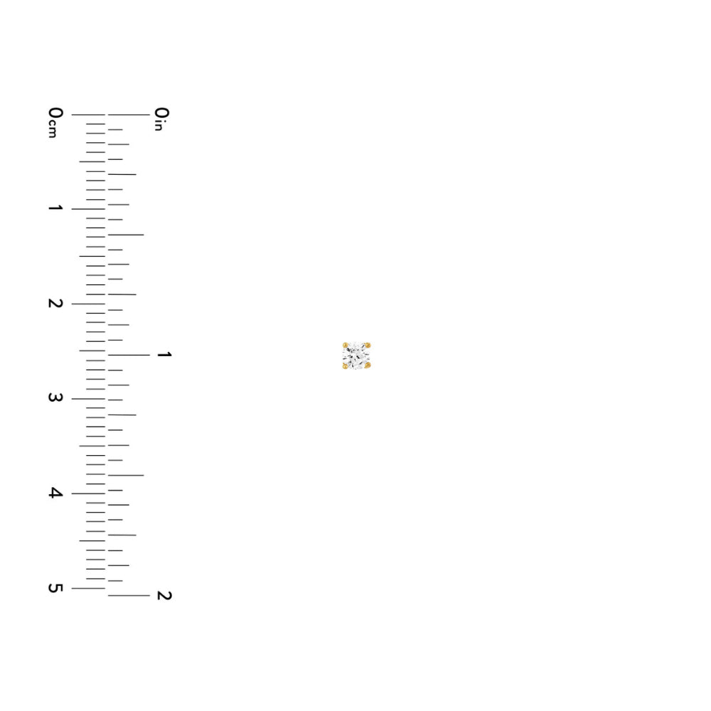 Children's 14k Yellow Gold CZ Stud Earrings