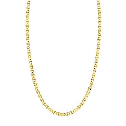 14k Gold Mariner Link Chain, 20"