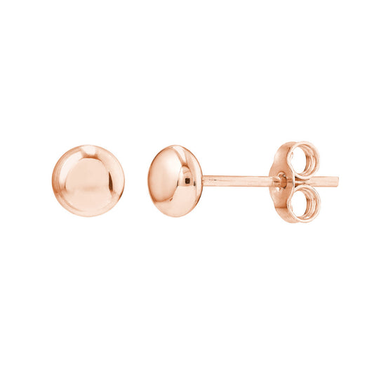 14k Gold Pebble Stud Earrings