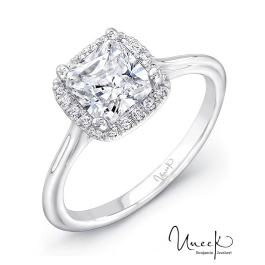 Uneek Classic Halo Engagement Ring