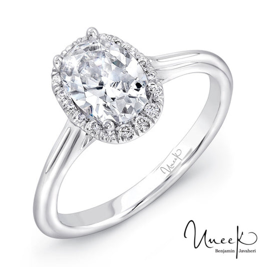 Uneek Classic Halo Engagement Ring