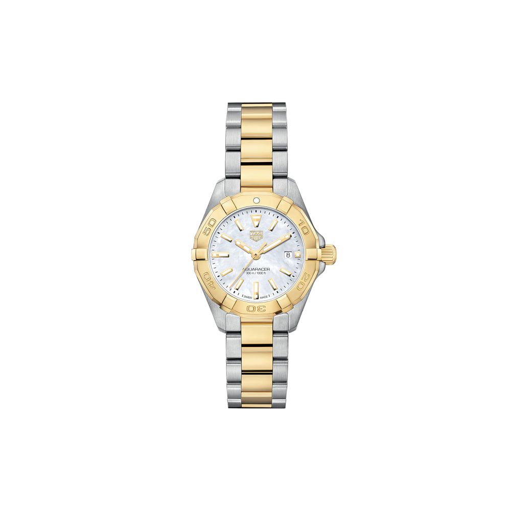 TAG Heuer Ladies Two-Tone Aquaracer Mother of Pearl Dial