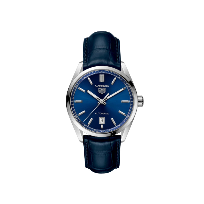 Tag Heuer Gents Carrera 39mm Automatic - Blue/Blue Leather