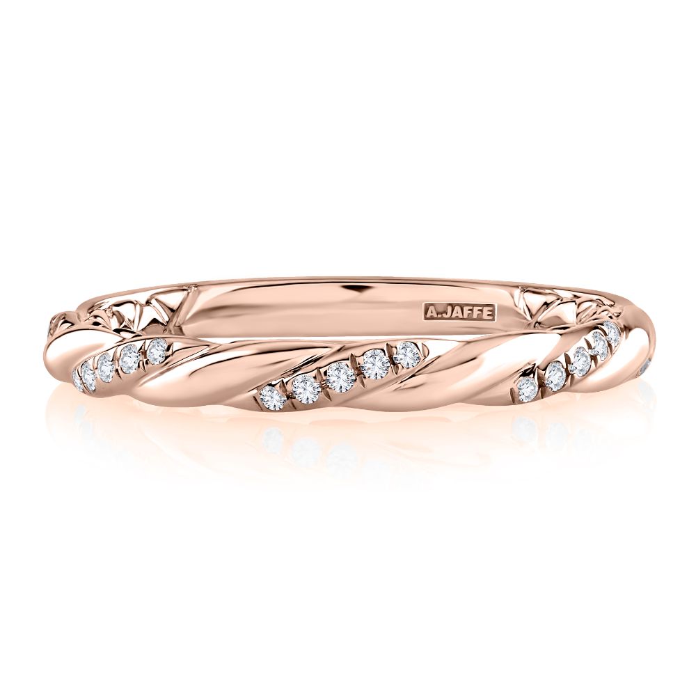 A. JAFFE Twisted Diamond Stackable Ring