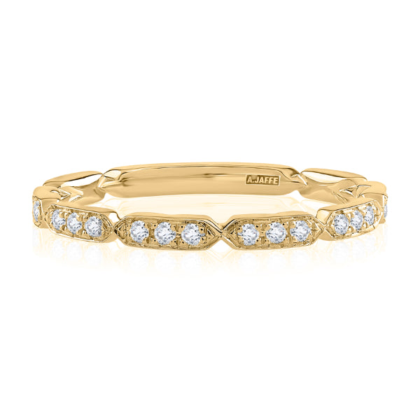 A. JAFFE Geometric Pave Diamond Stackable Ring