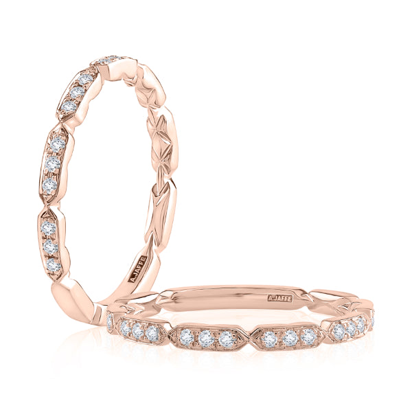 A. JAFFE Geometric Pave Diamond Stackable Ring