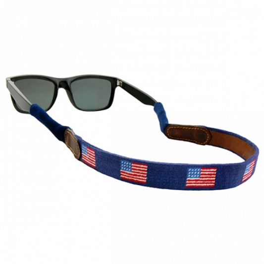 Smathers & Branson American Flag Needlepoint Sunglass Strap