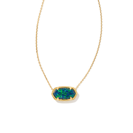 Kendra Scott Elisa Gold Pendant Necklace in Opal