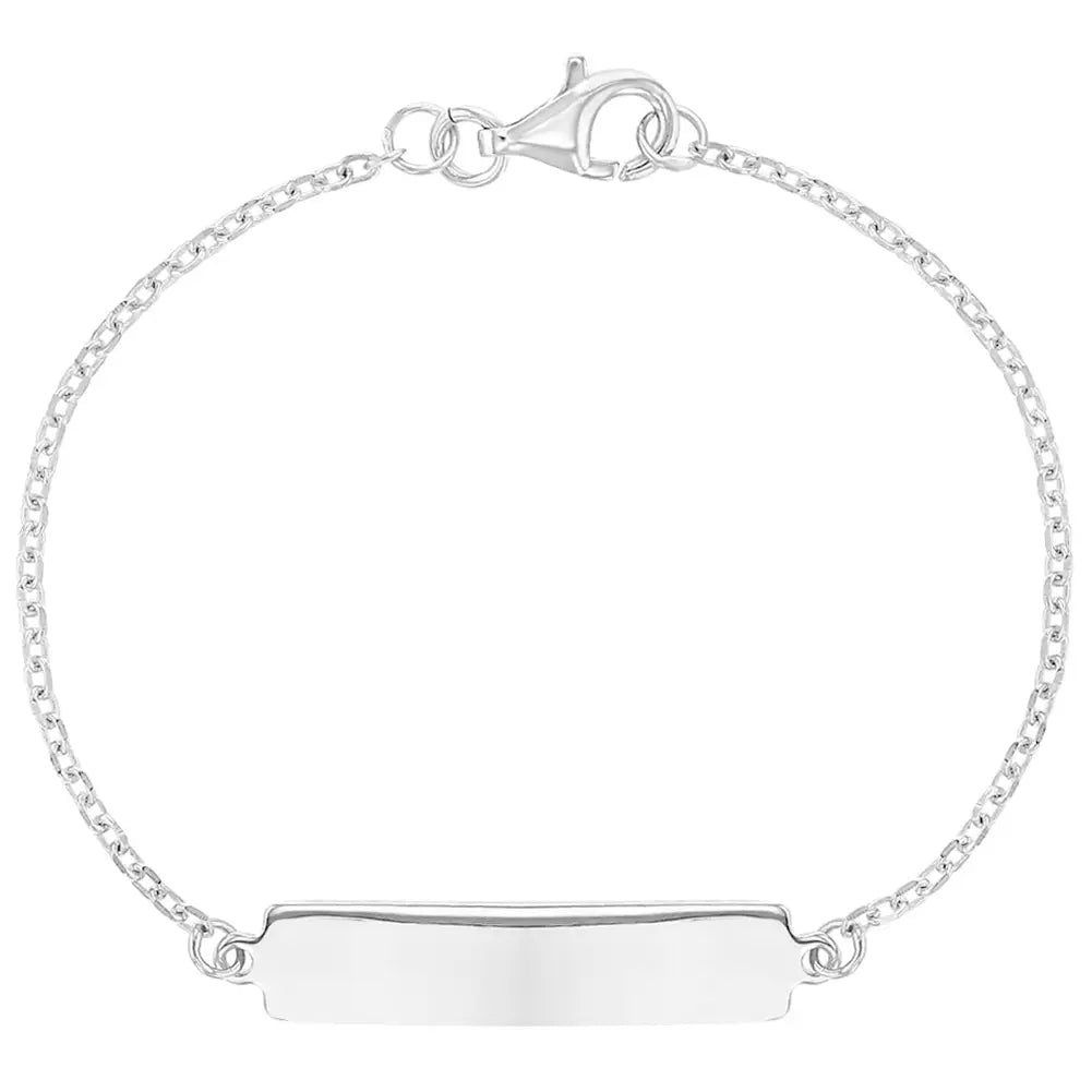 Children's Sterling Silver 5" Simple Plain Bracelet