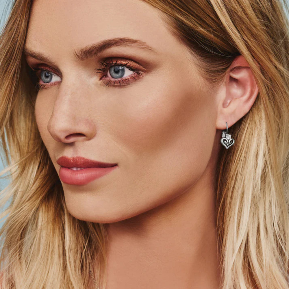 Brighton Alcazer Heart Leverback Earrings