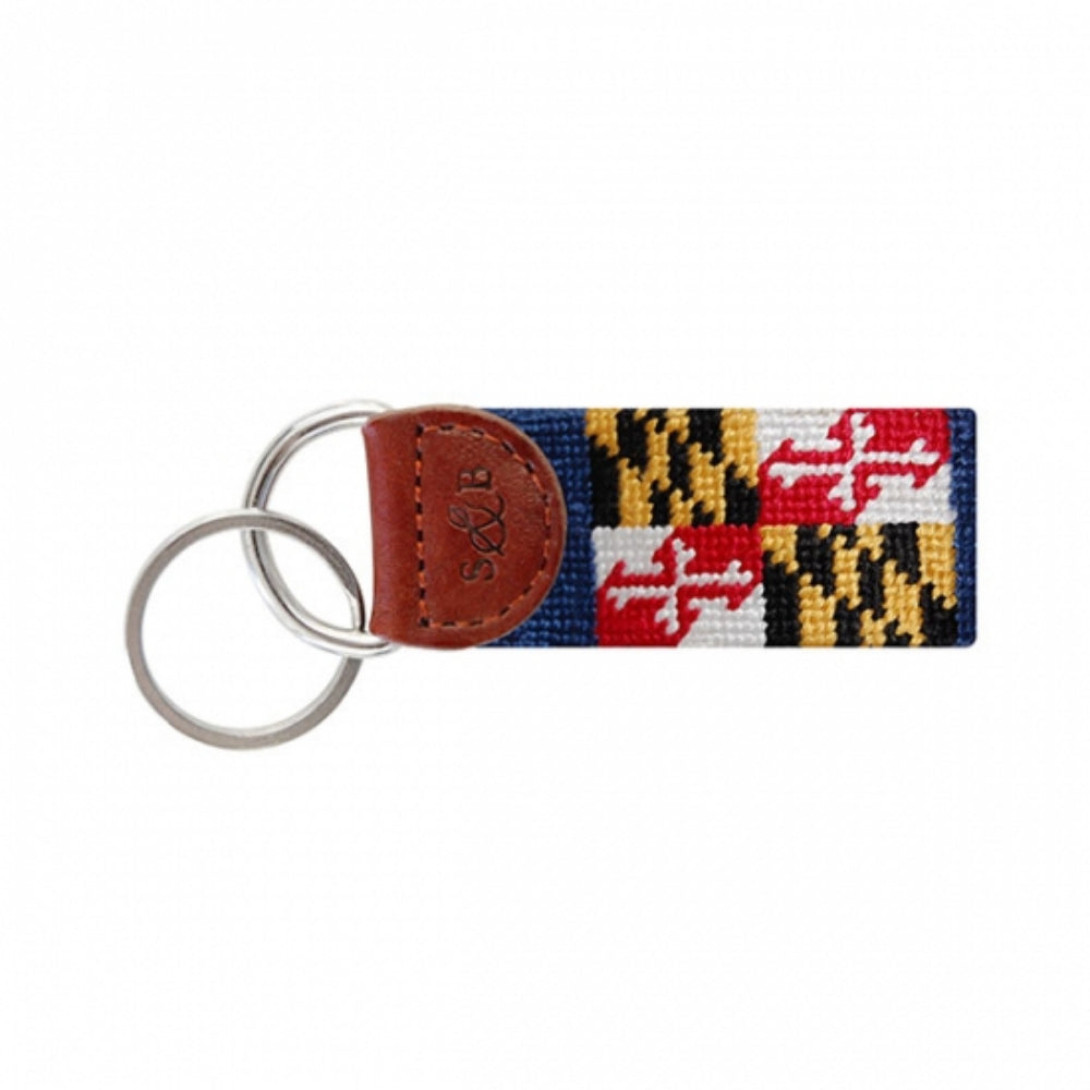 Smathers & Branson Maryland State Flag Needlepoint Key Fob