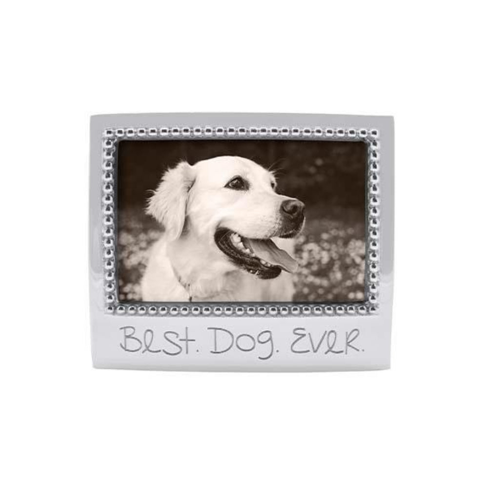 Mariposa BEST DOG EVER 4x6 Beaded Frame