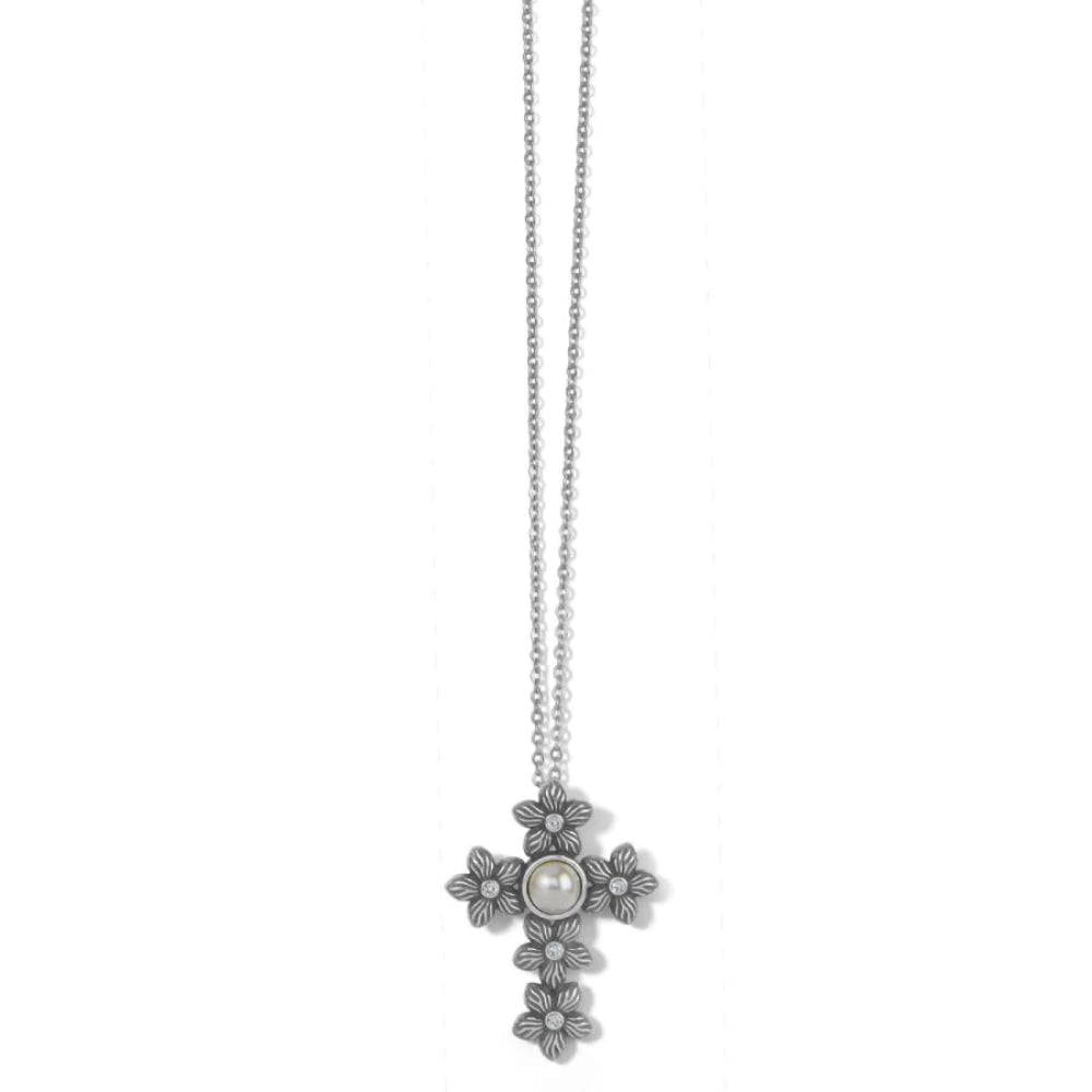 Brighton Bloom Cross Pearl Necklace