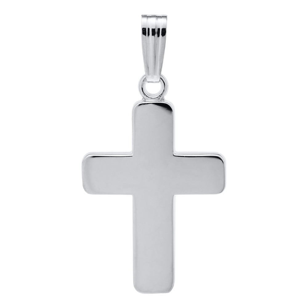 Sterling Silver Classic Cross Necklace 18"