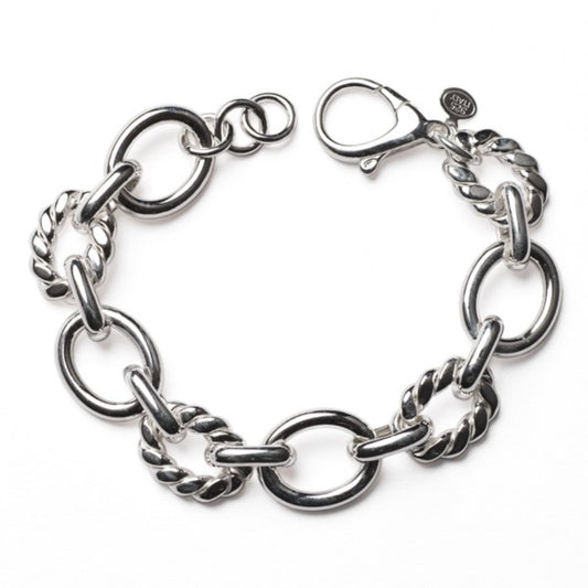 Sterling Silver Link Bracelet, 8"
