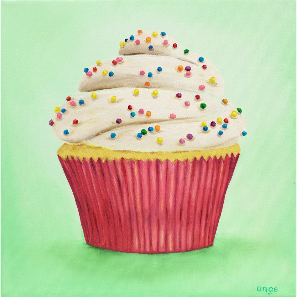 Artwork for Animals Angelica Goodwin Original I Love You Cupcake Canvas Print