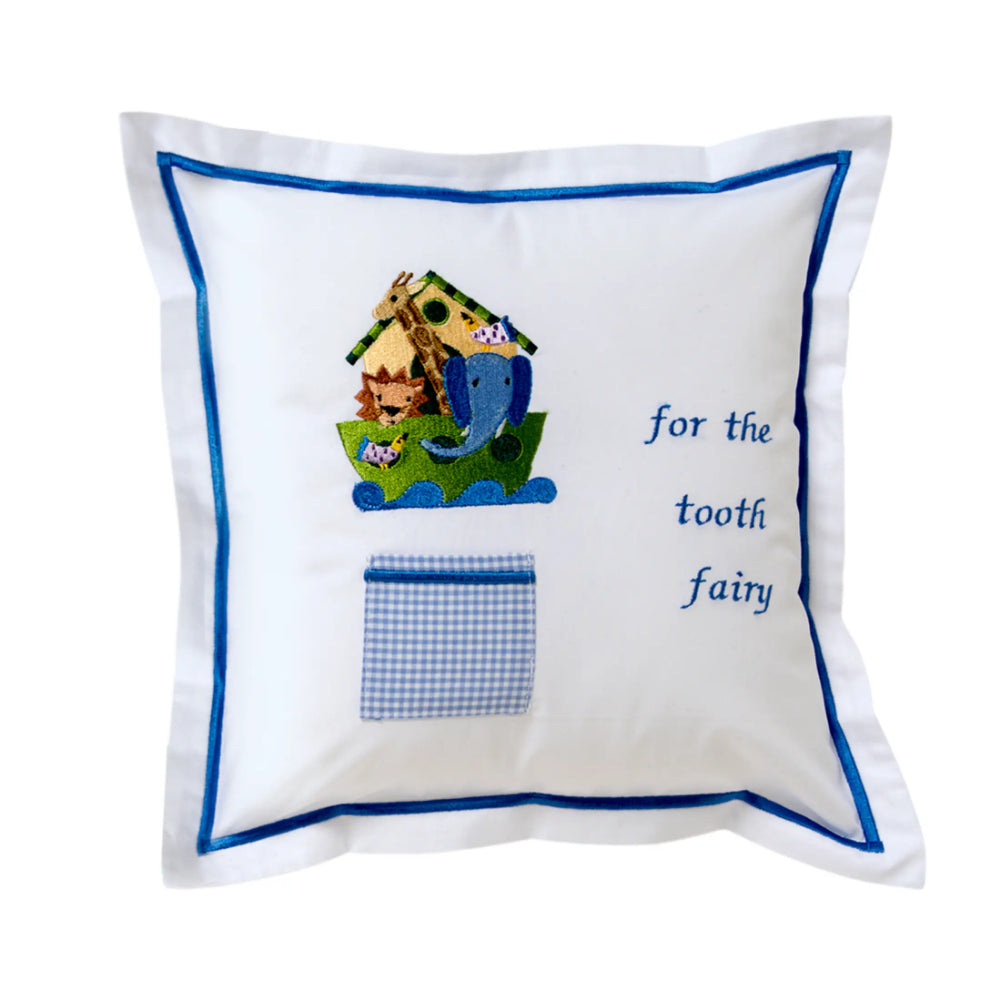 Jacaranda Living Blue Noah's Ark Tooth Fairy Pillow