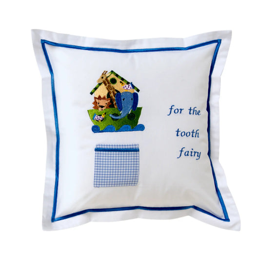 Jacaranda Living Blue Noah's Ark Tooth Fairy Pillow *SALE*