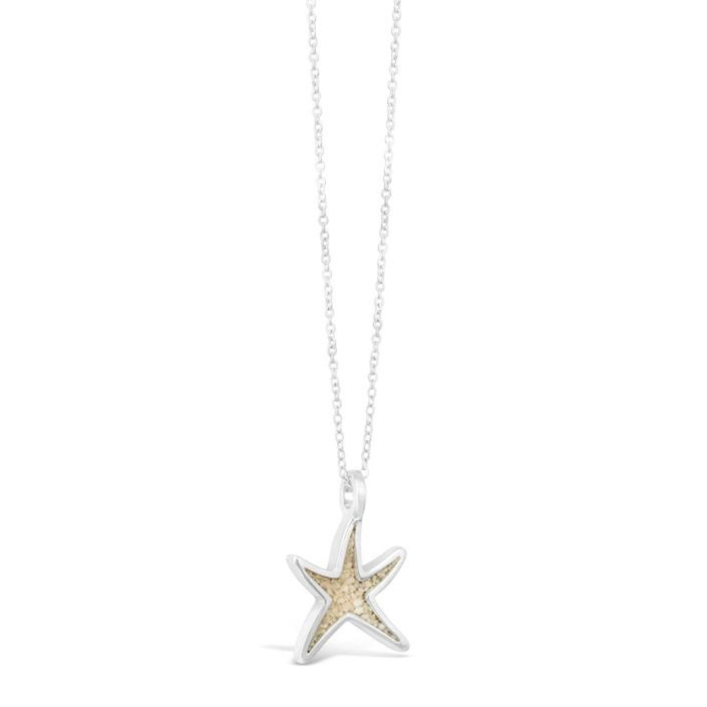 Dune Jewelry Sterling Silver Delicate Starfish Beach Sand Necklace