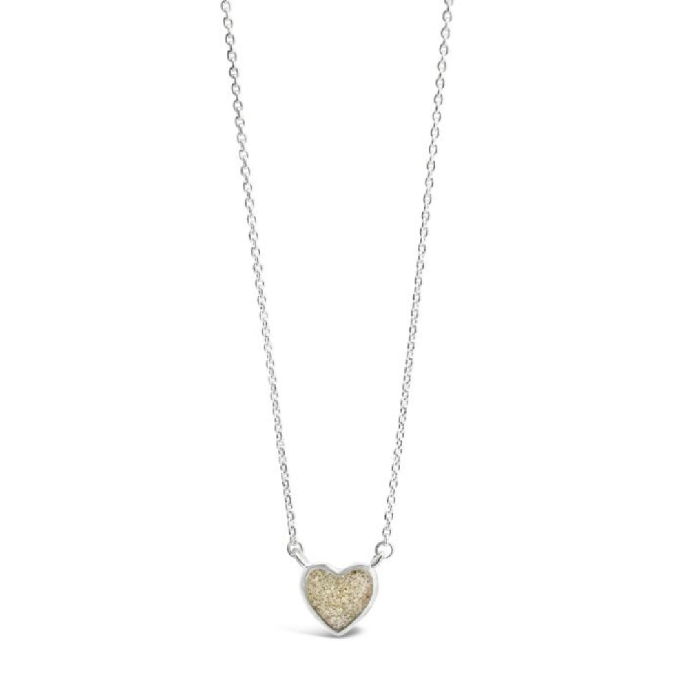Dune Jewelry Sterling Silver Delicate Dune Heart Necklace