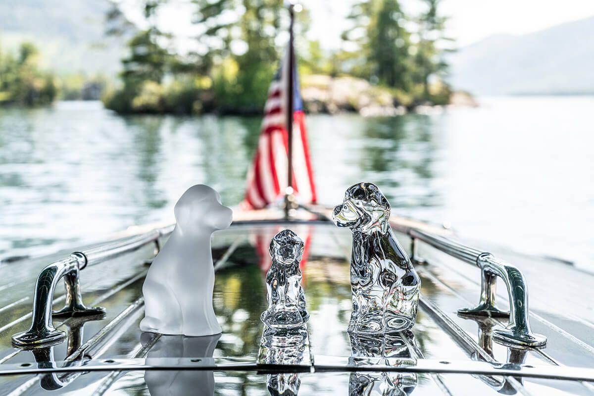 Simon Pearce Glass Dog