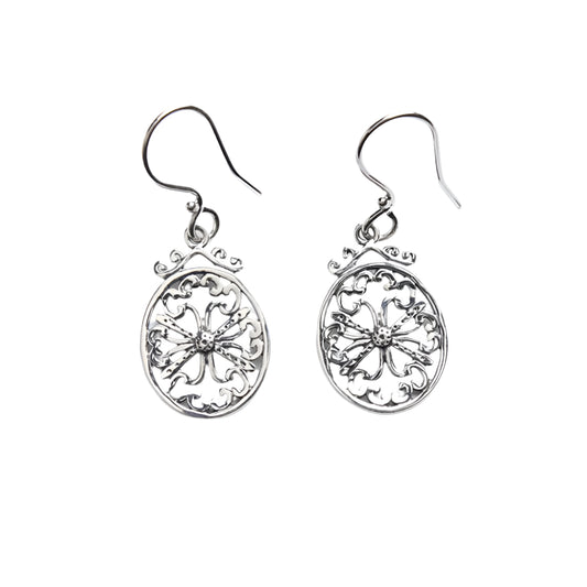 Sterling Silver Art Deco Earrings
