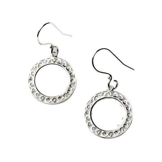 Sterling Silver Engravable Drop Earrings
