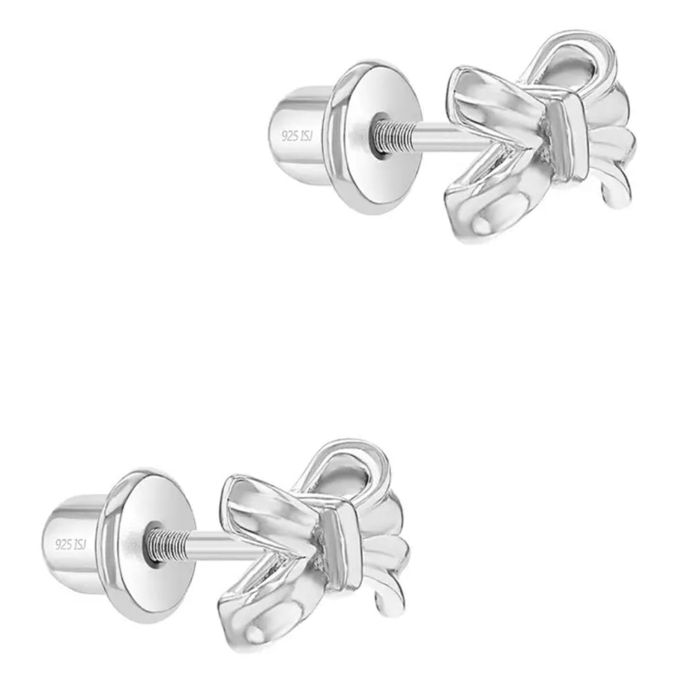 Children's Sterling Silver Bow Stud Earrings