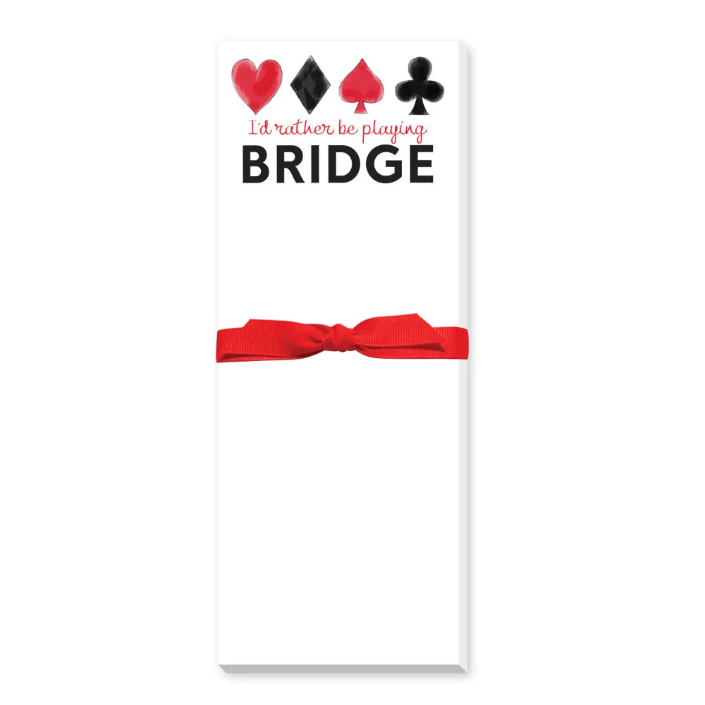 Rather Be Playing Bridge Long List Notepad