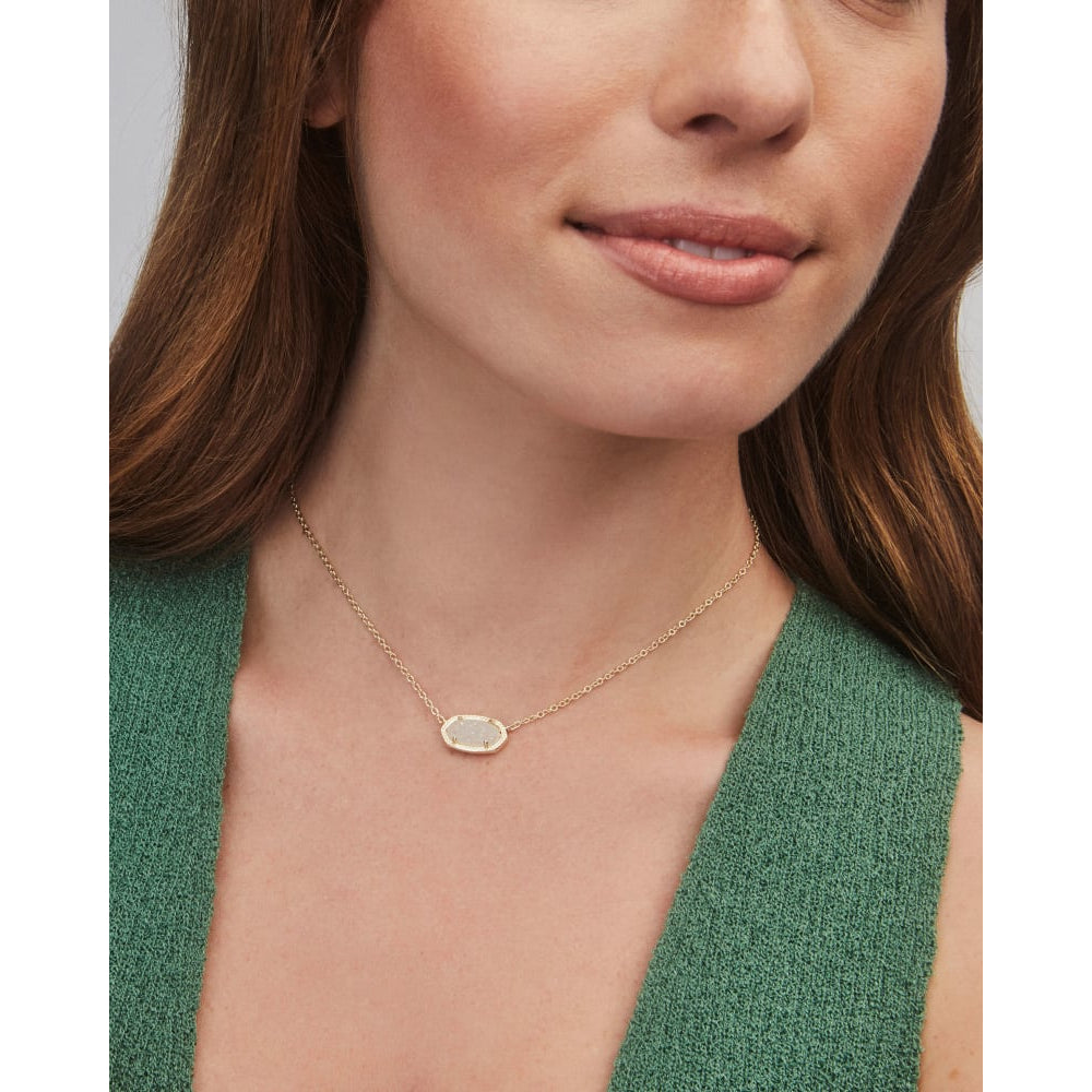 Kendra Scott Elisa Pendant Necklace in Iridescent Drusy