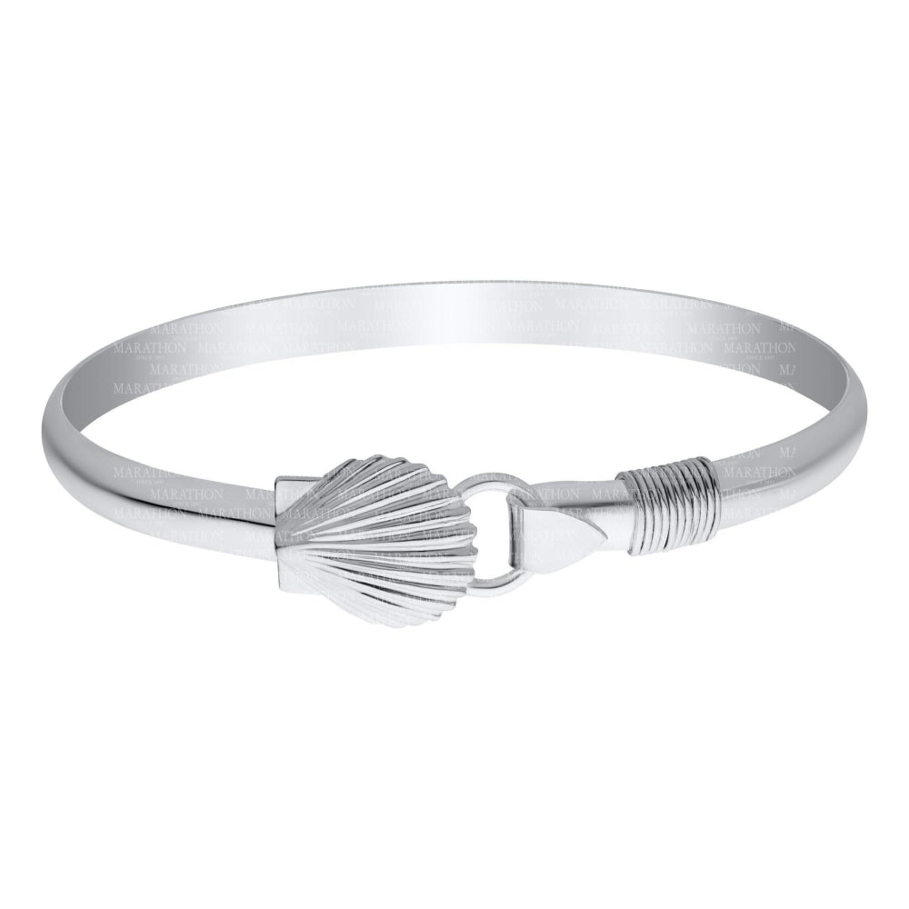 Sterling Silver Scallop Bracelet with Wrap