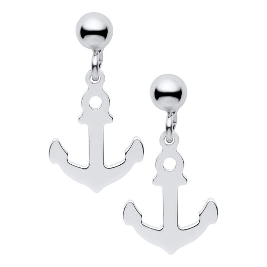 Sterling Silver Anchor Earrings