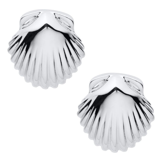 Sterling Silver Scallop Earrings