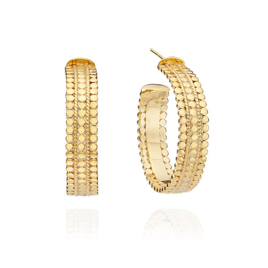 Anna Beck Medium Scalloped Hoop Earrings