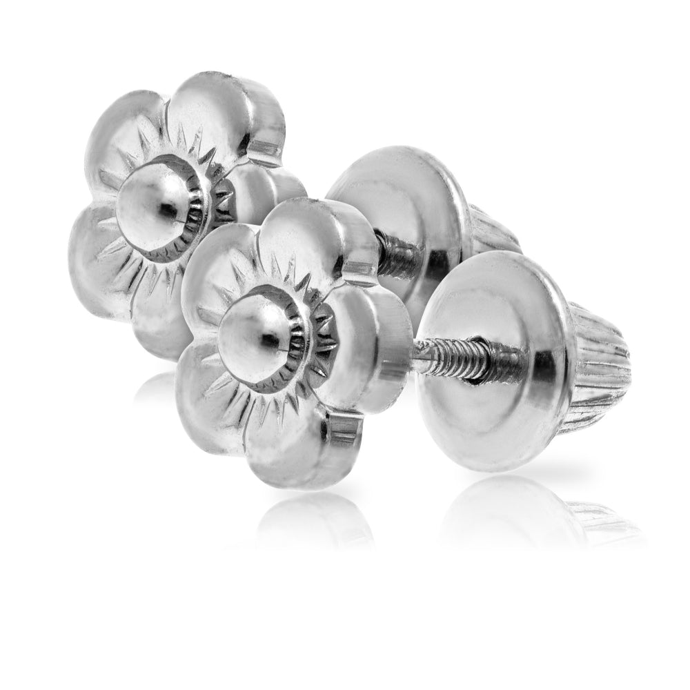 Sterling Silver Children's Flower Earrings
