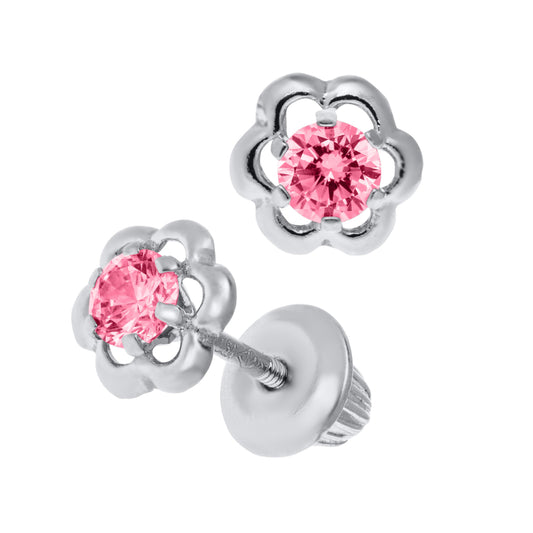 Sterling Silver Children's Flower Earrings