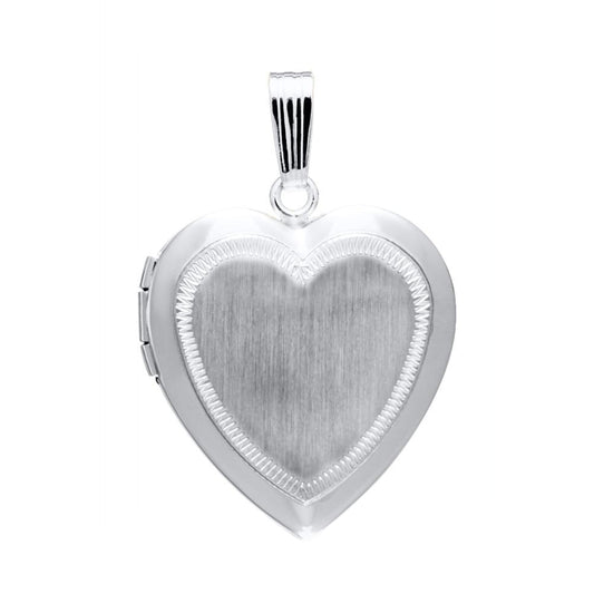 Sterling Silver Heart Locket Necklace, 18"