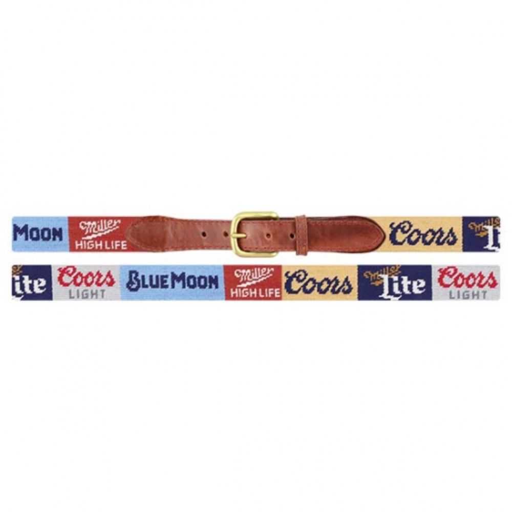 Smathers & Branson Great American Beer Labels Needlepoint Belt