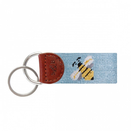 Smathers & Branson Bee Needlepoint Key Fob