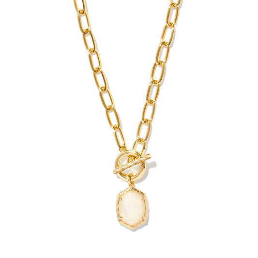 Kendra Scott Daphne Link and Chain Necklace In Ivory Mother Of Pearl