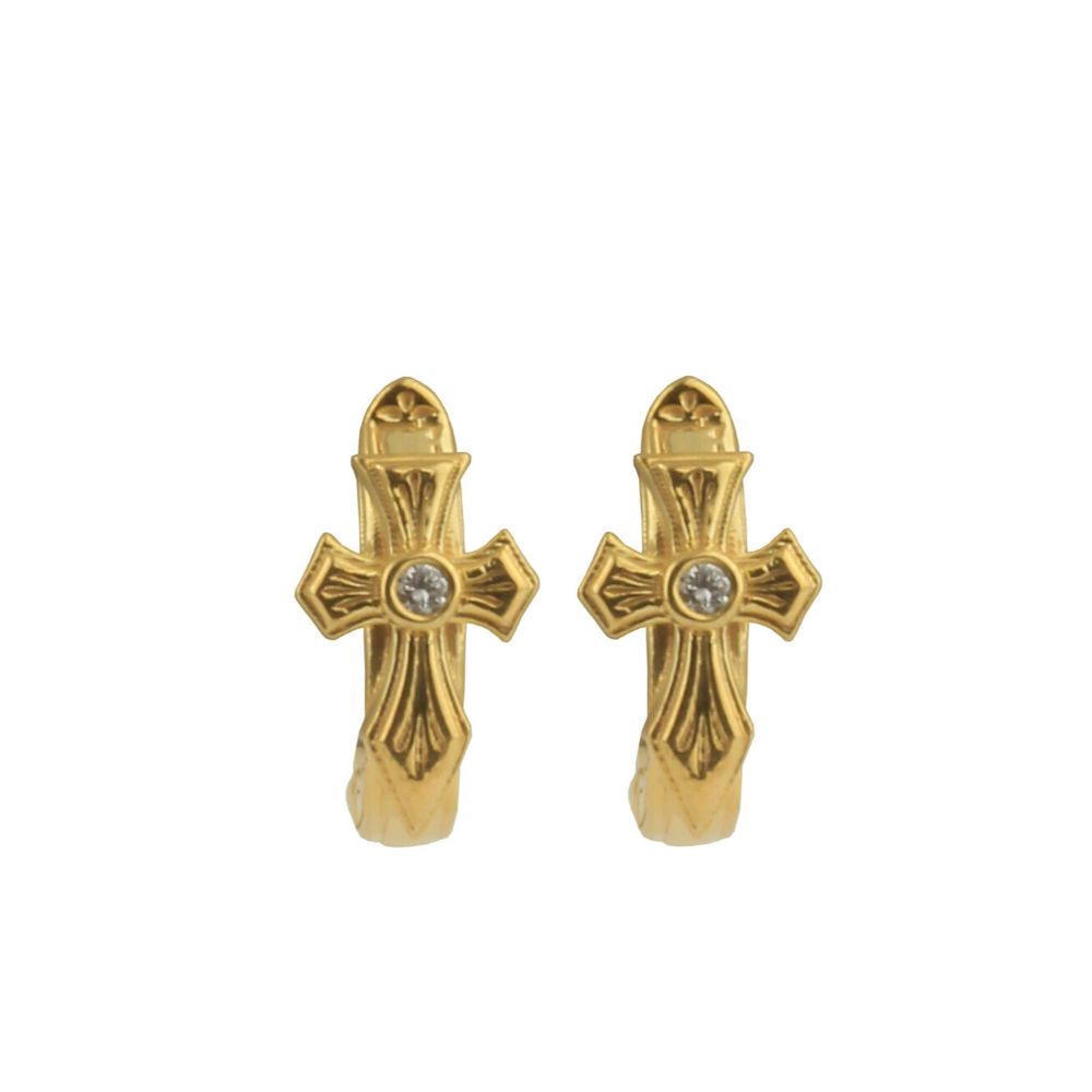 Konstantino Mini Cross Earrings