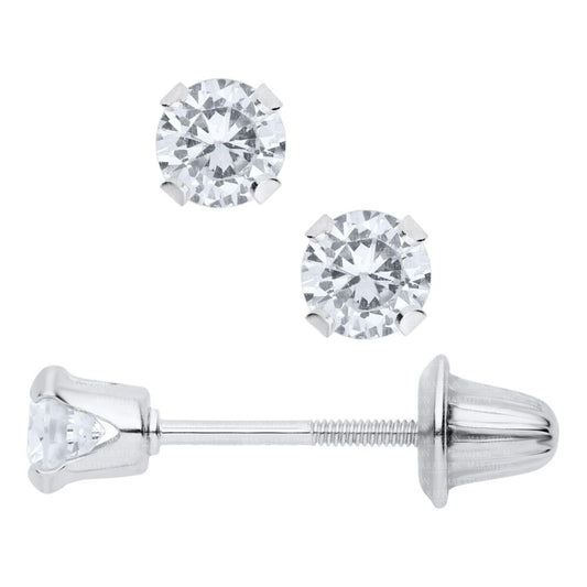 Children's 14k Cubic Zirconia Stud Earrings