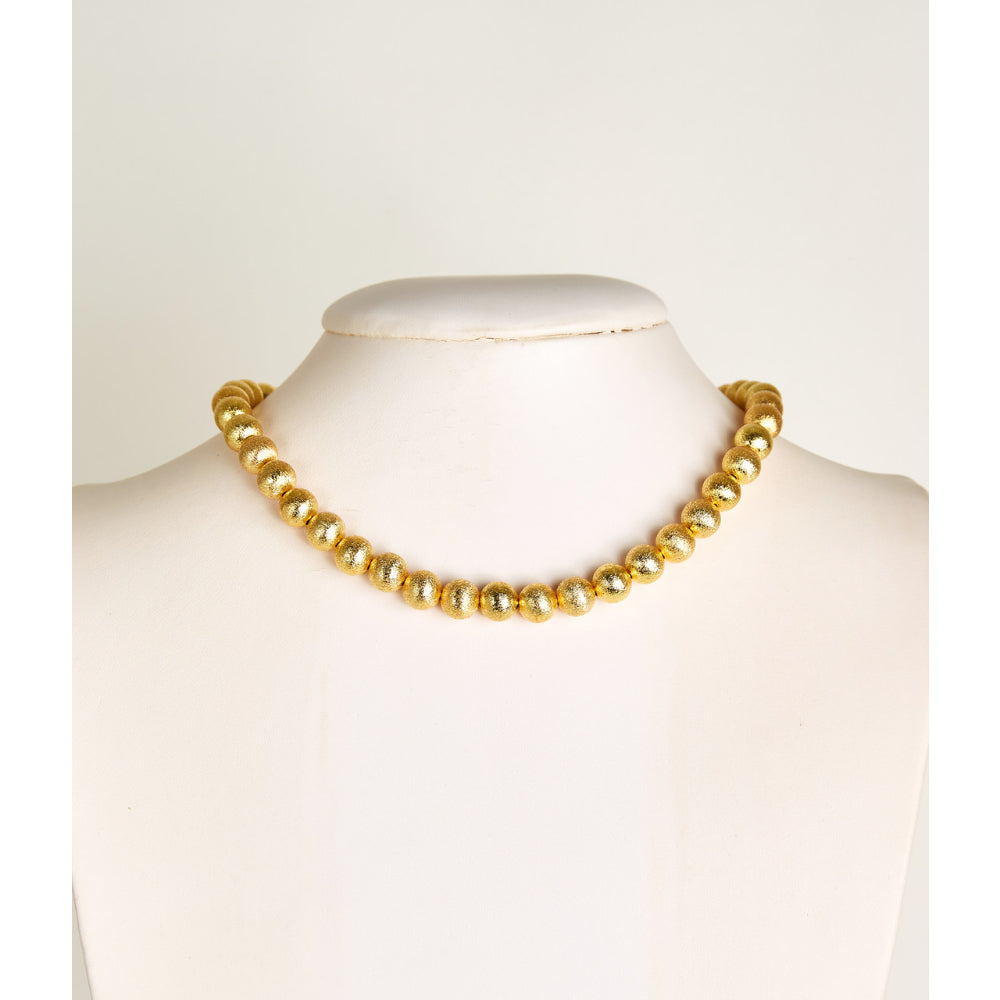 Lisi Lerch Diana Single Strand Gold Bead Necklace
