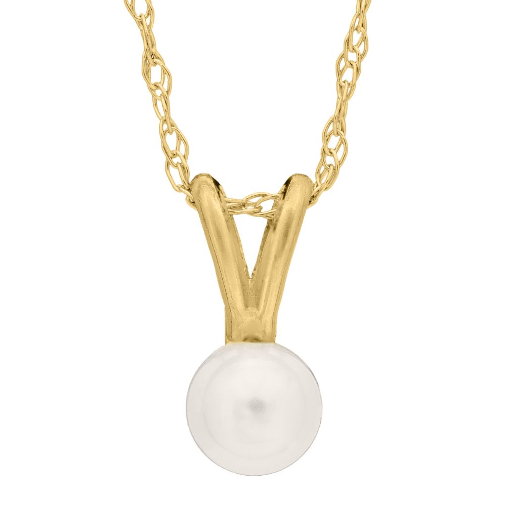 14k Gold Children's Pearl Necklace