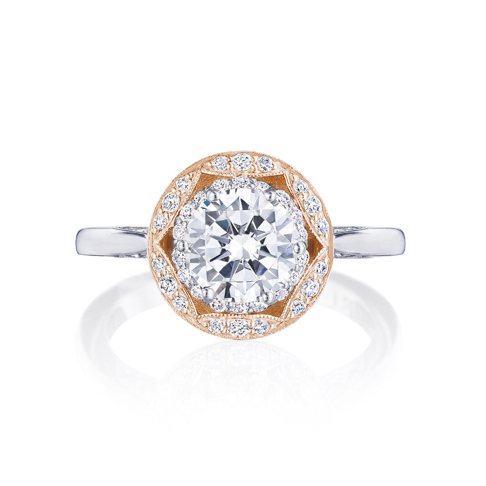 Tacori Crescent Chandelier Round Bloom Engagement Ring