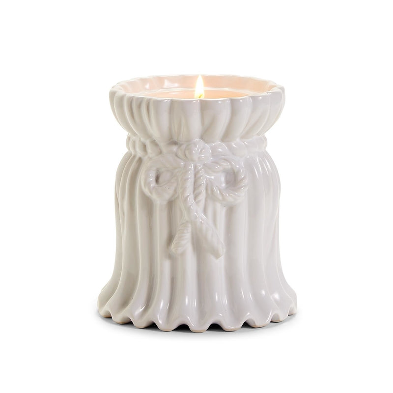 Two's Company Grand Tassel Sweet Peony Scented Lidded Candle