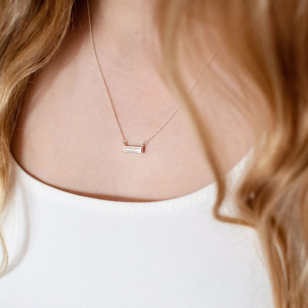 Dune Jewelry Sterling Silver Delicate Dune Bar Necklace
