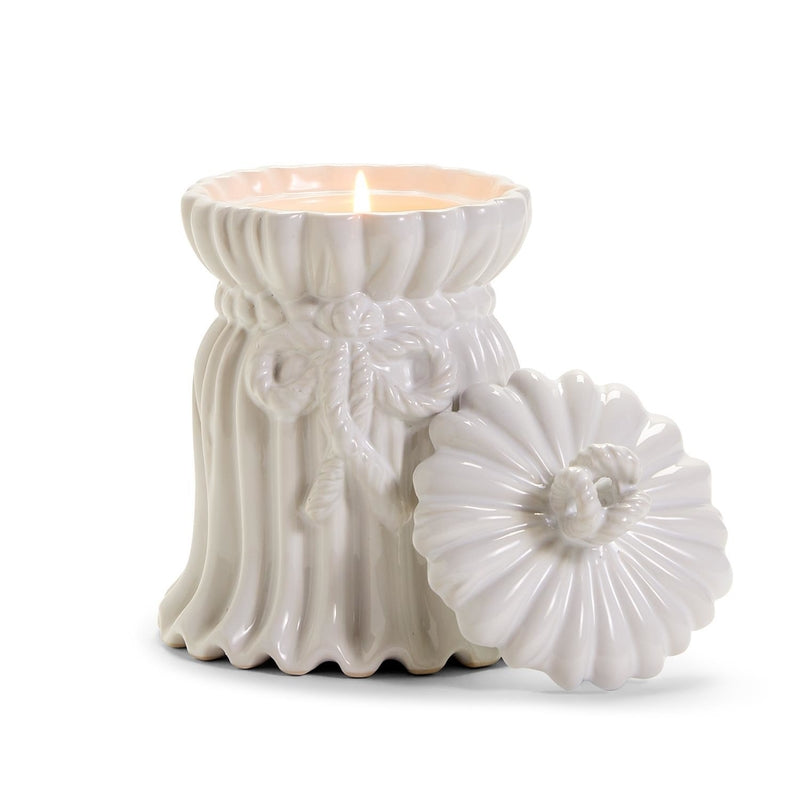 Two's Company Grand Tassel Sweet Peony Scented Lidded Candle